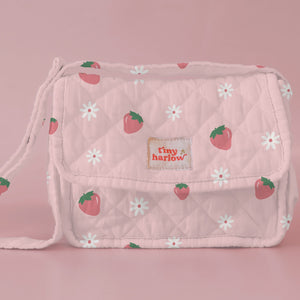 PREORDER 25% deposit Tiny Harlow Nappy Bag - Strawberry Picnic, 4 PACK