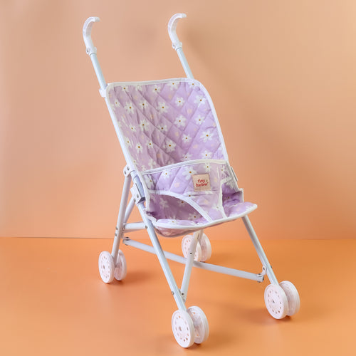 PREORDER 75% deposit Tiny Harlow Doll's Stroller- Lilac Daisy 8 Pack