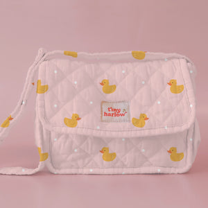 PREORDER 75% deposit Tiny Harlow Nappy Bag - Pink Ducky, 4 PACK